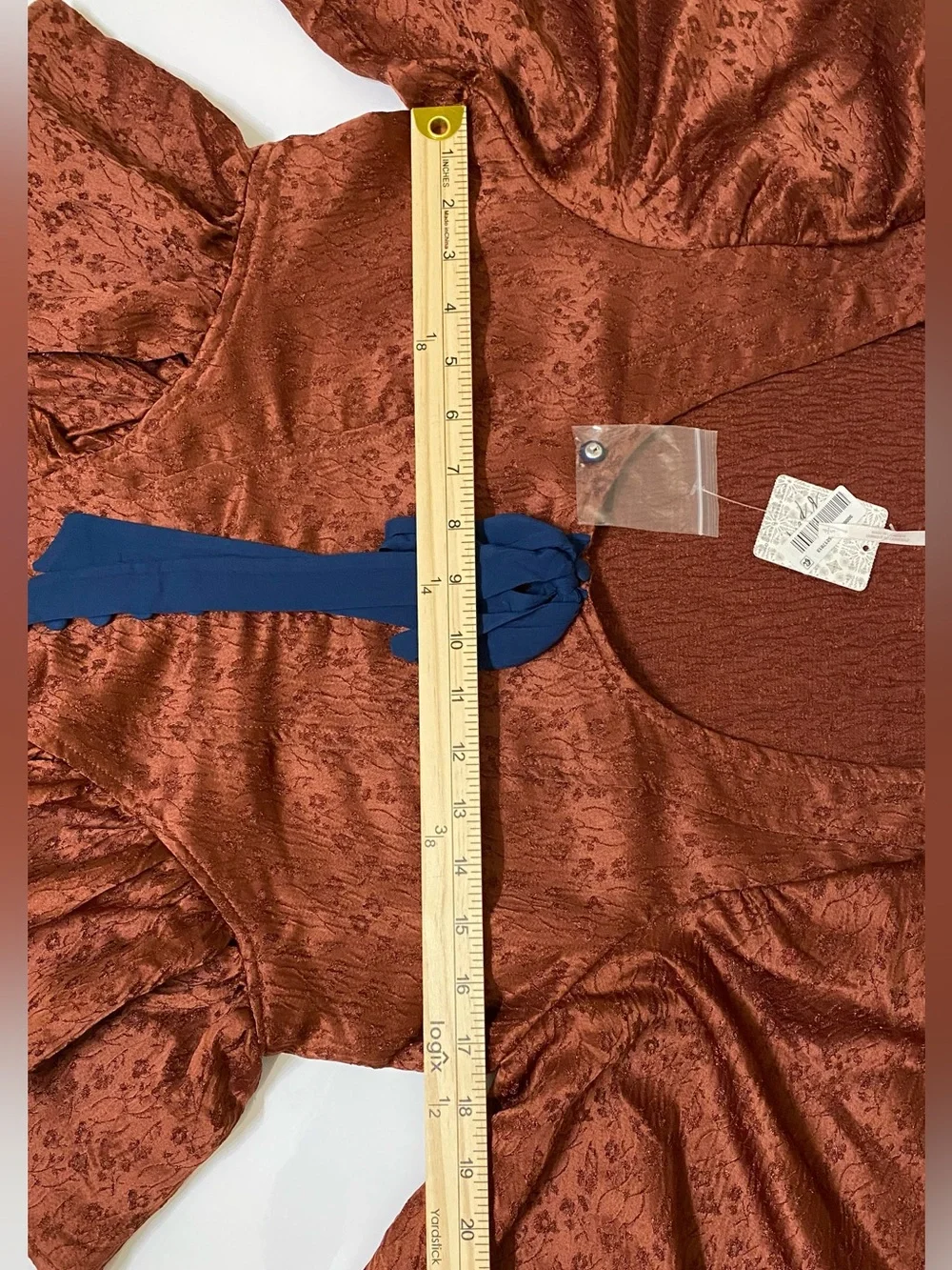 Free People $168 Women’s Pamela Bow Top in Spiced Rum